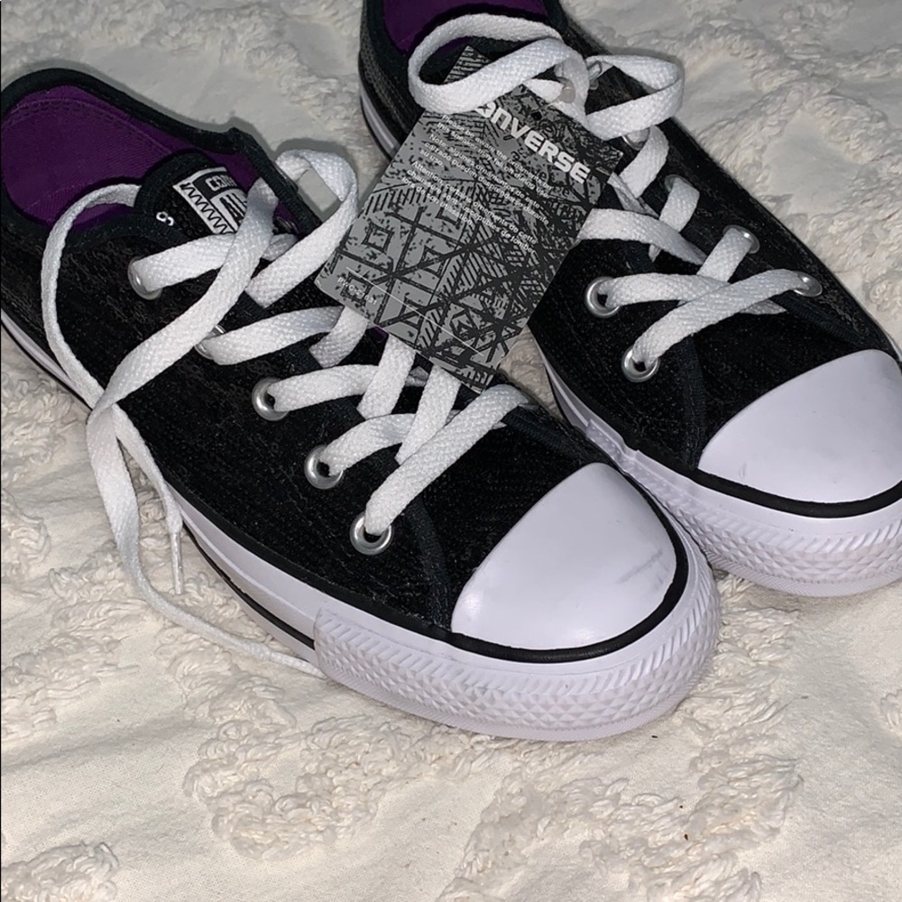 Converse black sequin size 6 shoes